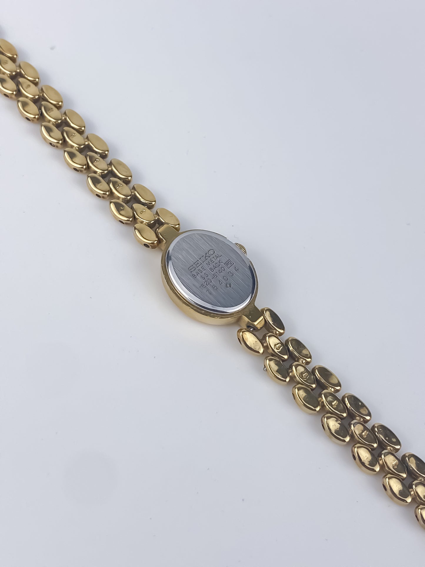 Rare Seiko Vintage Watch Genuine Rubies and Gold Plated Bracelet