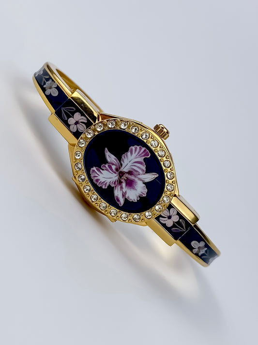 André Mouche Vintage Peek a Boo Watch Black