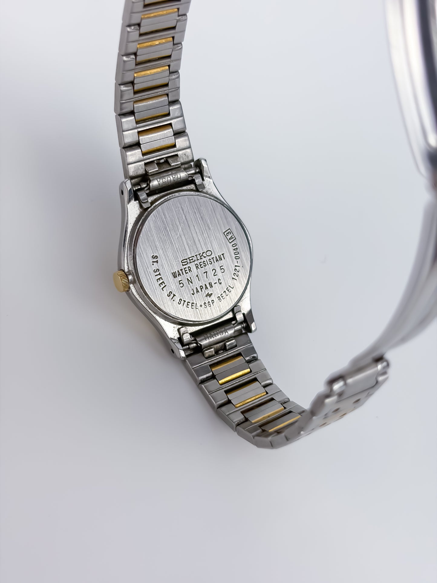 Seiko Hexagonal Santos Vintage Watch Duo Tone