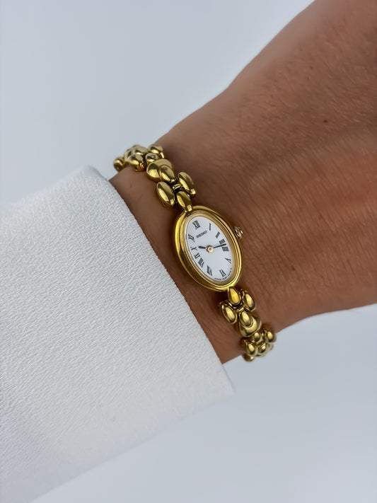 Rare Seiko Baignoire Vintage Watch Gold Plated