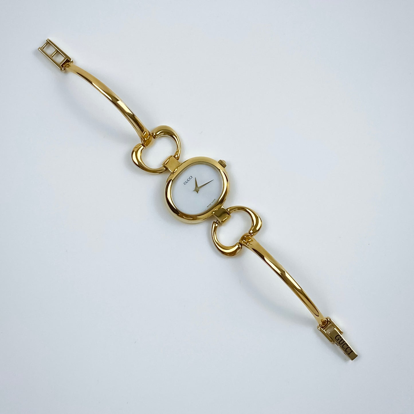 Gucci Vintage Gold Mother of Pearl Oval
