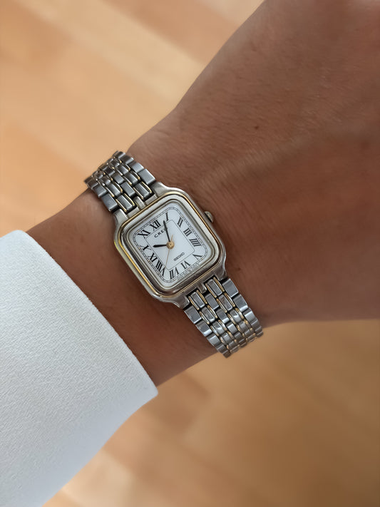 Seiko Creo Vintage Square Dial Duo Tone Watch