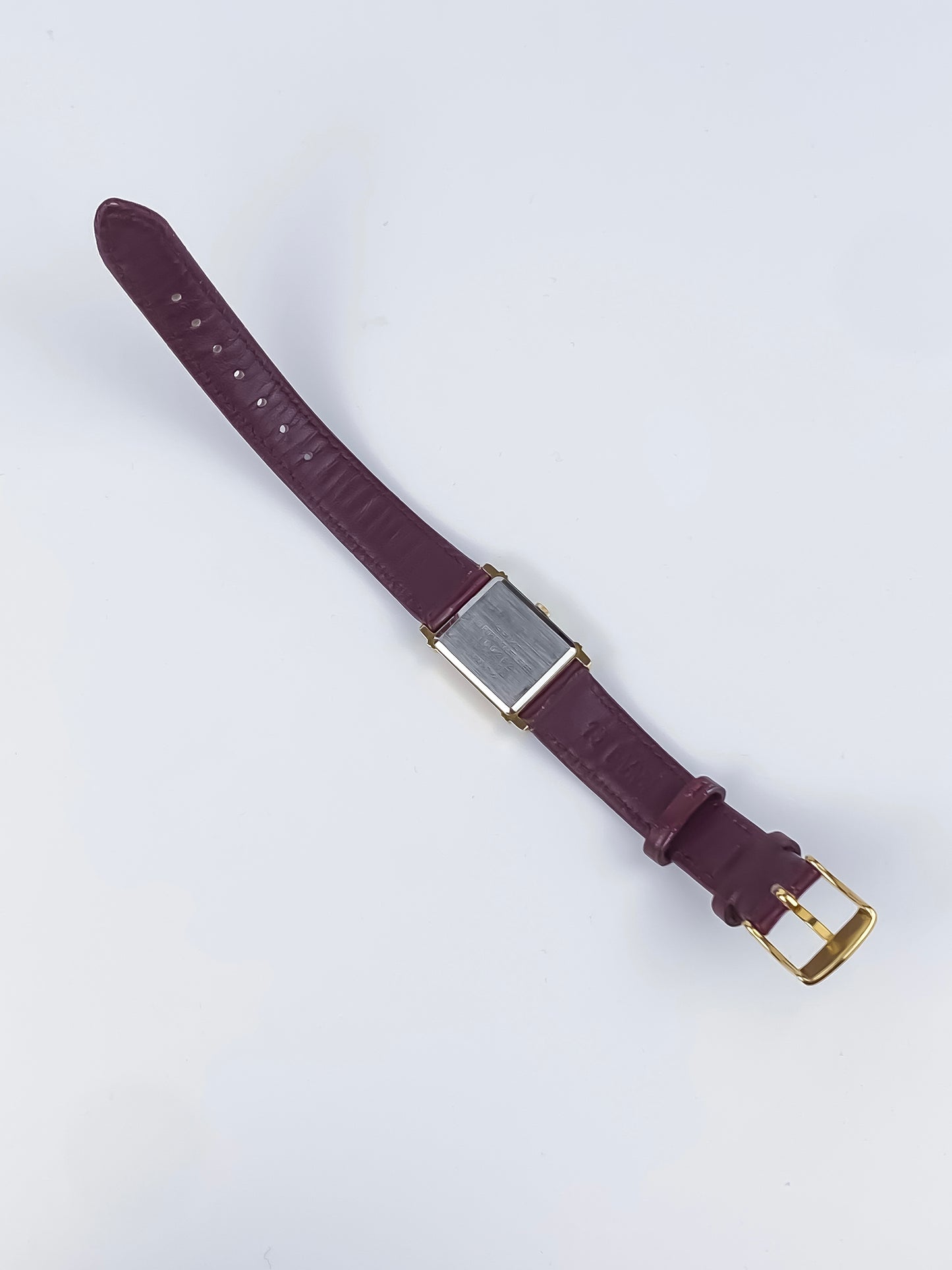 Seiko Vintage Gold Watch Exceline Black/Burgundy