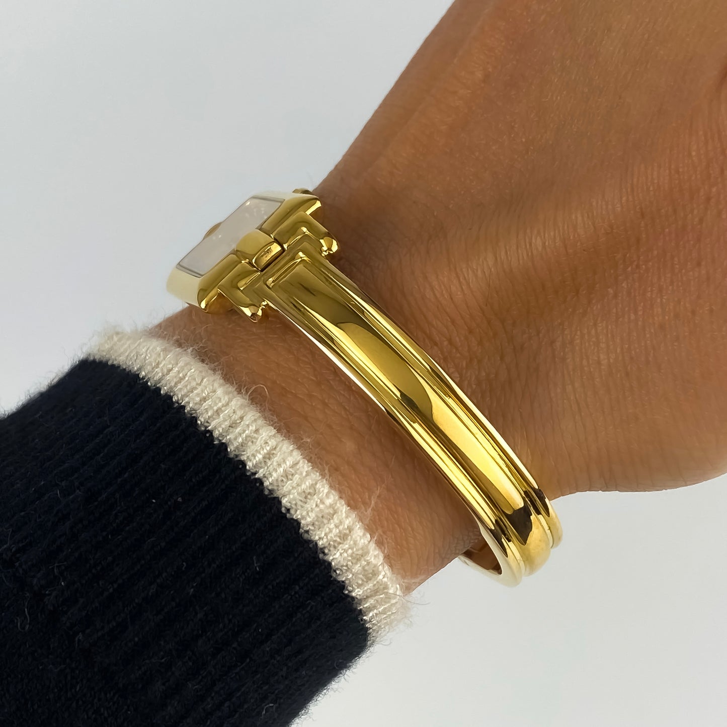 Givenchy 90s Diamonds Gold Plated Bangle Watch