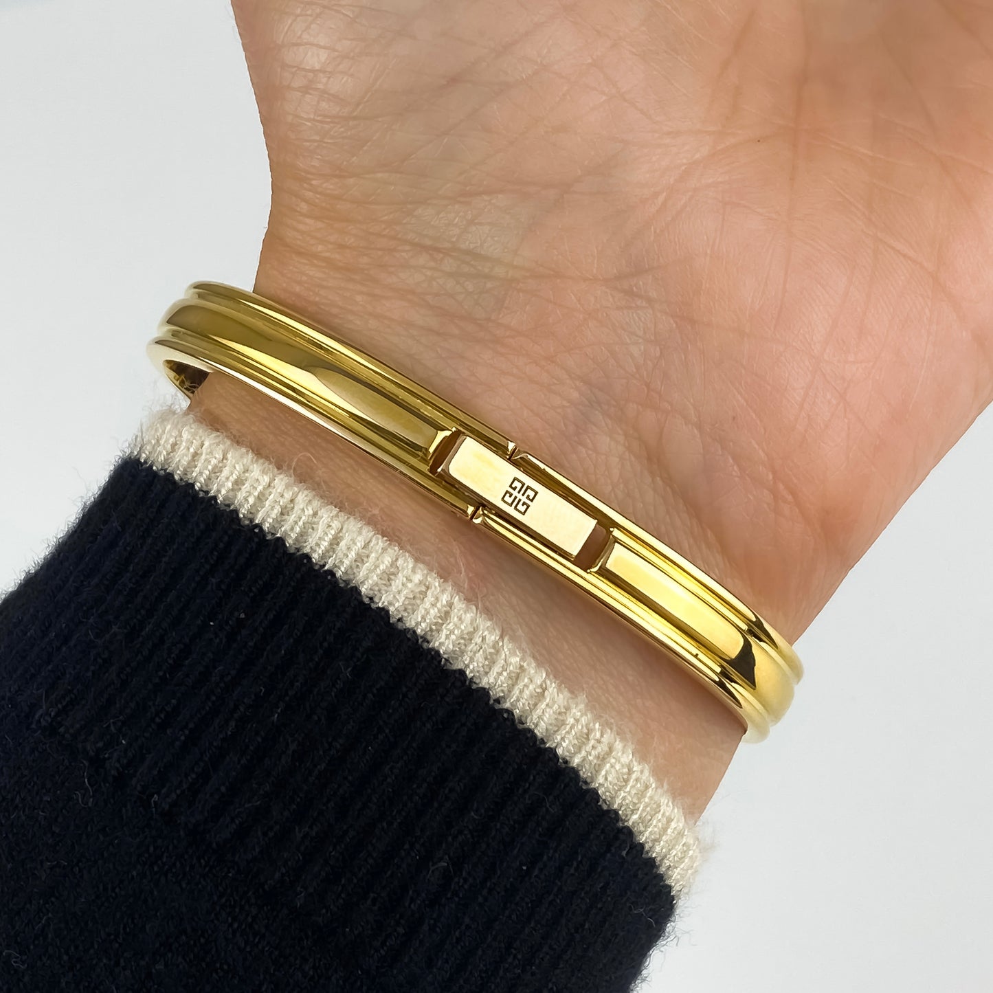 Givenchy 90s Diamonds Gold Plated Bangle Watch