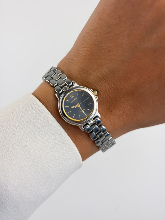 Seiko Lucent Vintage Duo Tone Watch Navy Dial