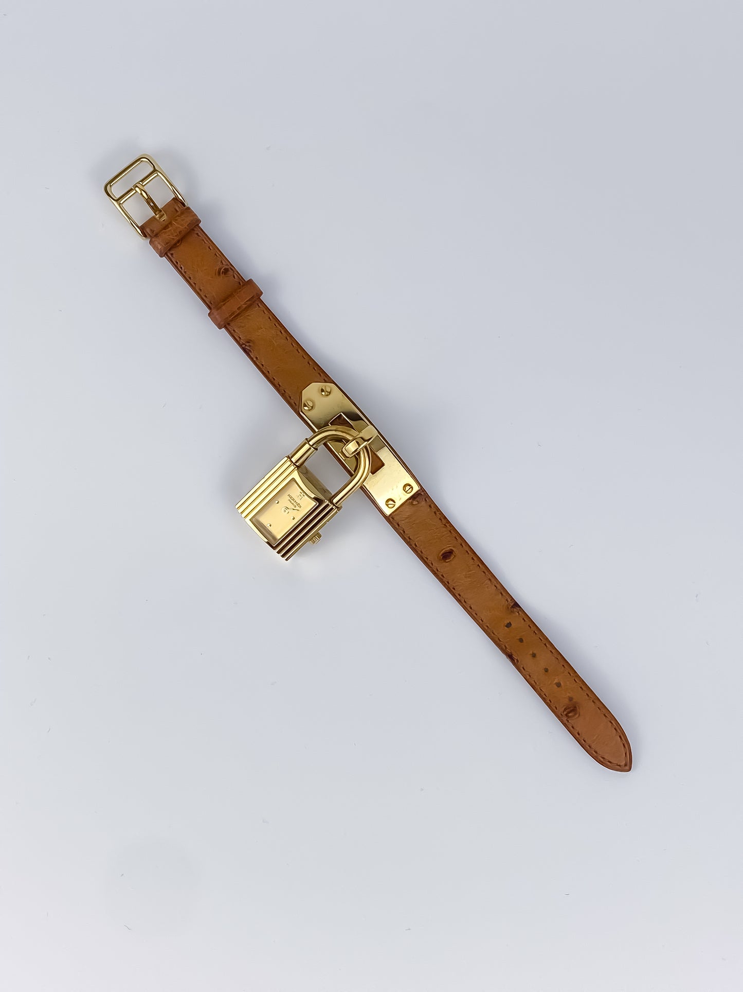 Hermès Kelly Rare Ostrich Leather Vintage Watch Box Set