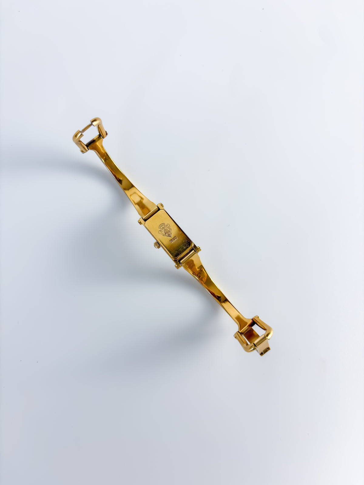Vintage Gucci Gold Rectangular Watch Horsebit