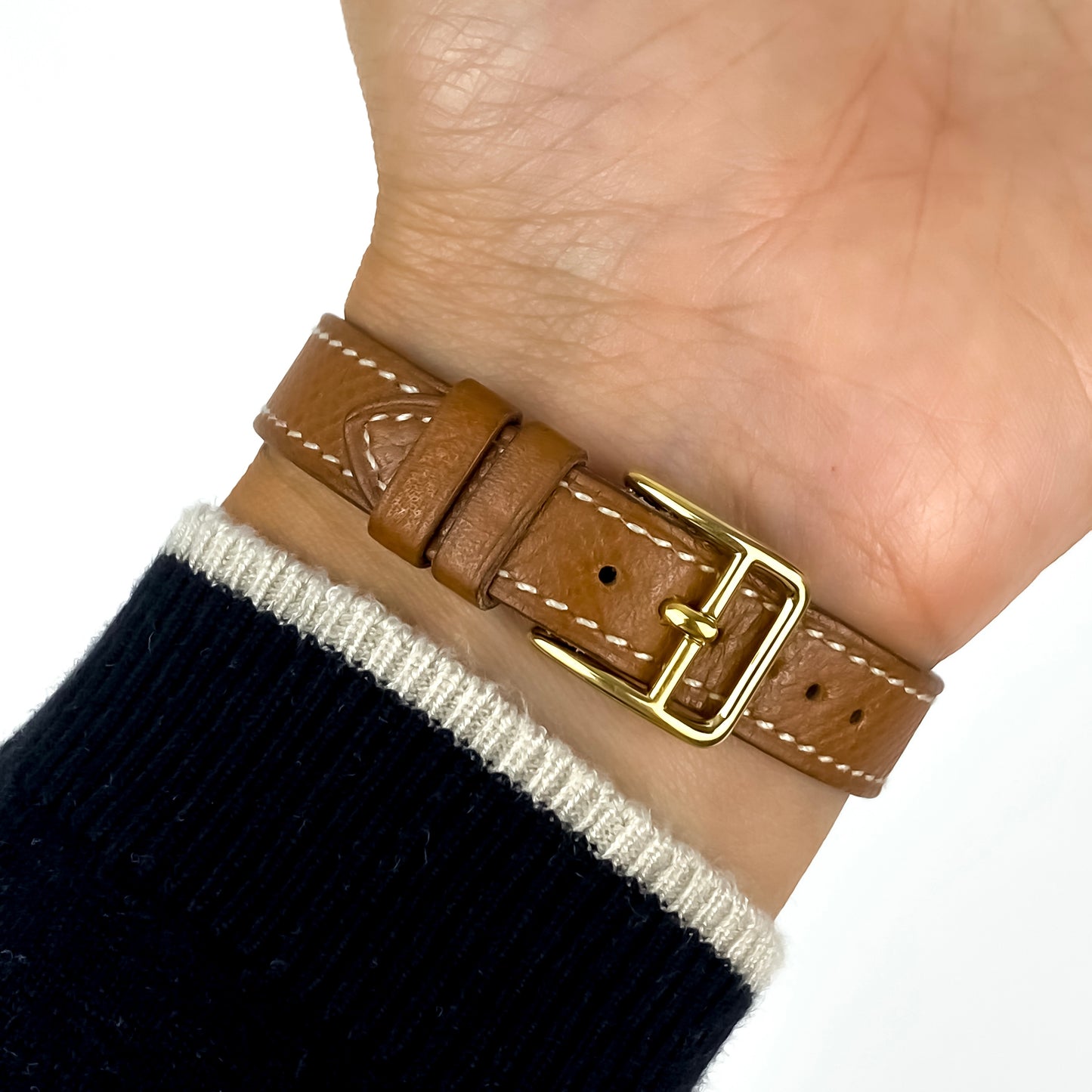 Hermès Kelly Vintage Watch Brown Leather Champagne Dial