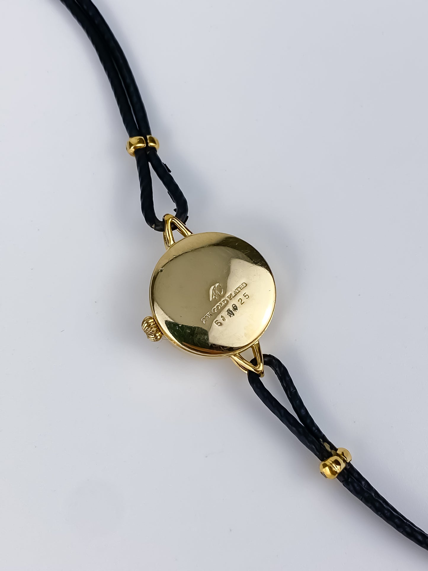 Art Deco 4C Vintage Watch Gold Leather Bracelet