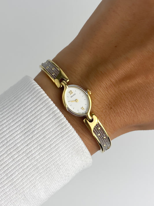 Seiko Vintage Gold Watch Bangle
