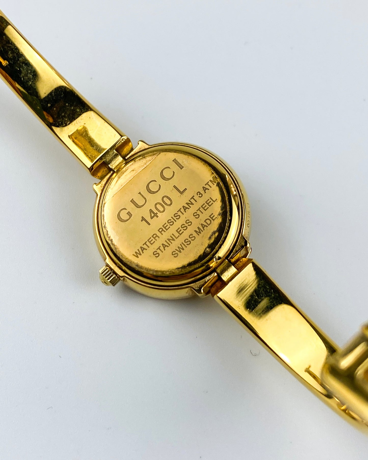 Gucci Vintage Watch Gold 1400L Round Dial Original Guarantee & Box