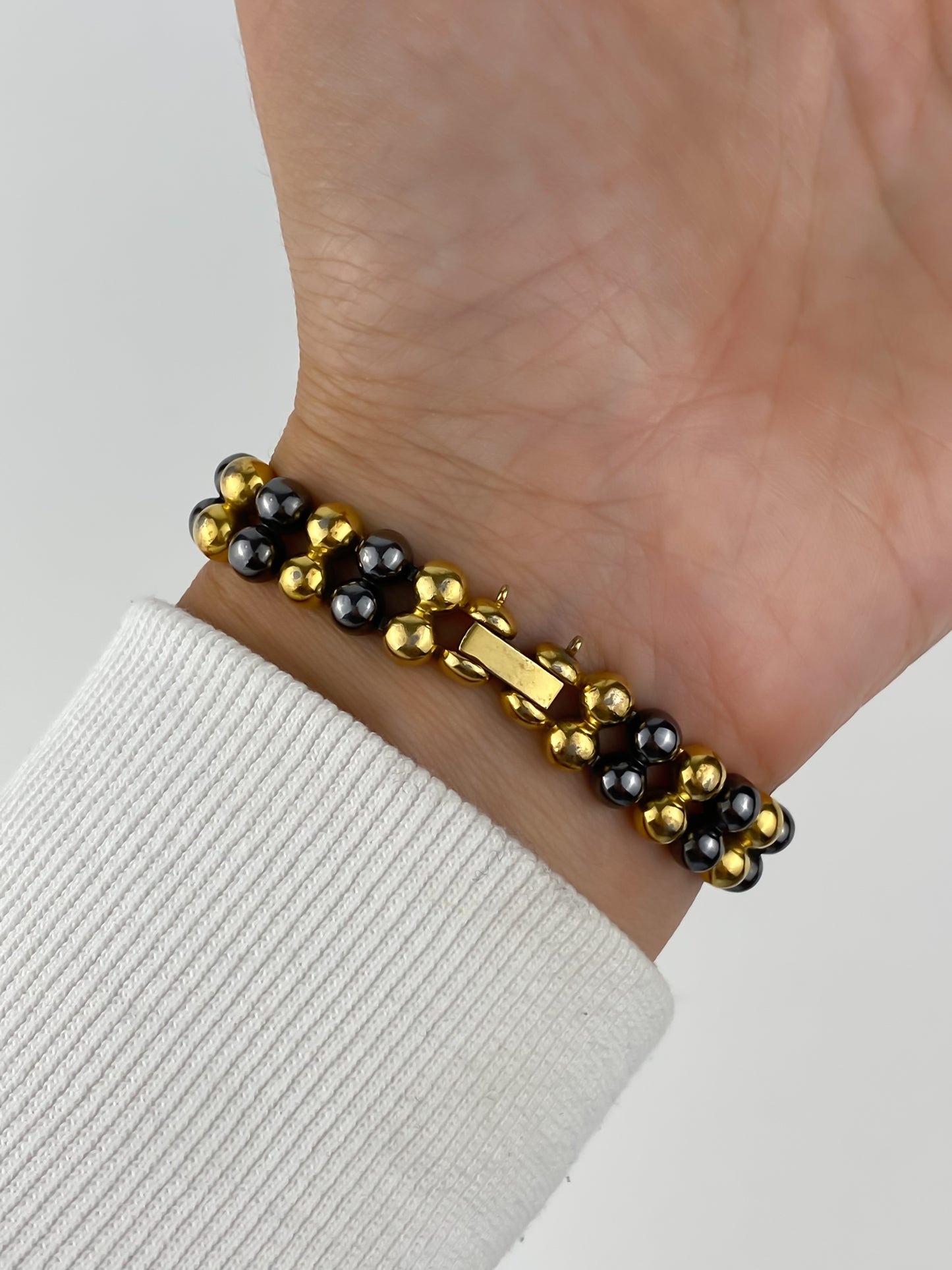 Seiko Vintage Gold & Black Pearls