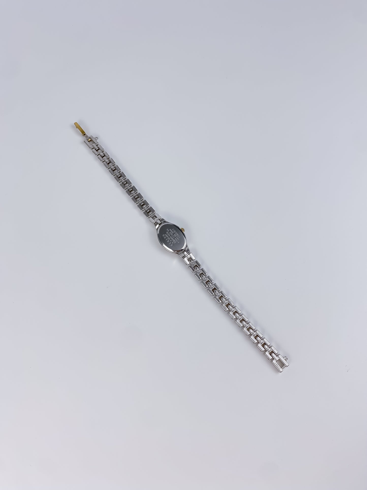 Seiko Vintage Watch Dual Tone Oval Iridescent Dial