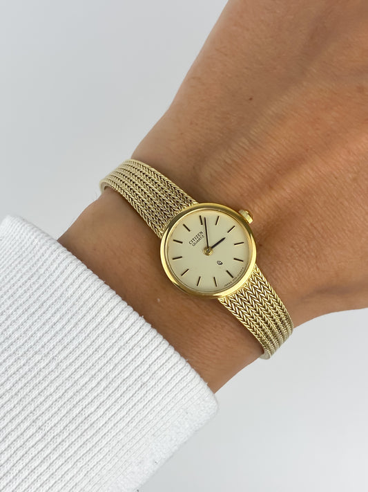 Citizen Gold Round Vintage Watch