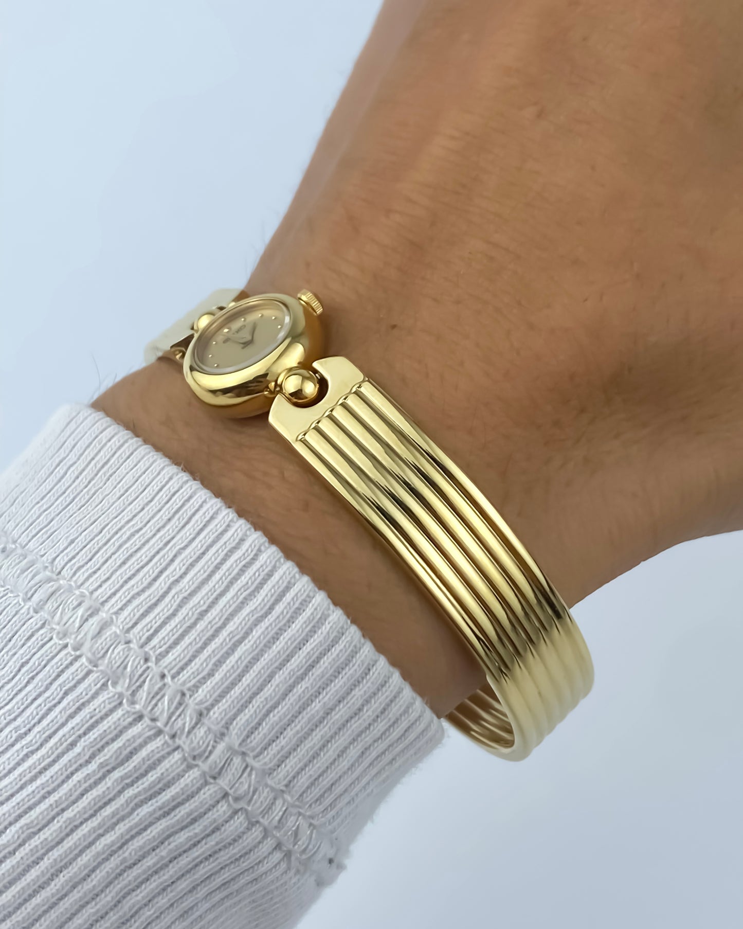 Seiko Vintage Watch Gold Mini Bangle Box & Papers