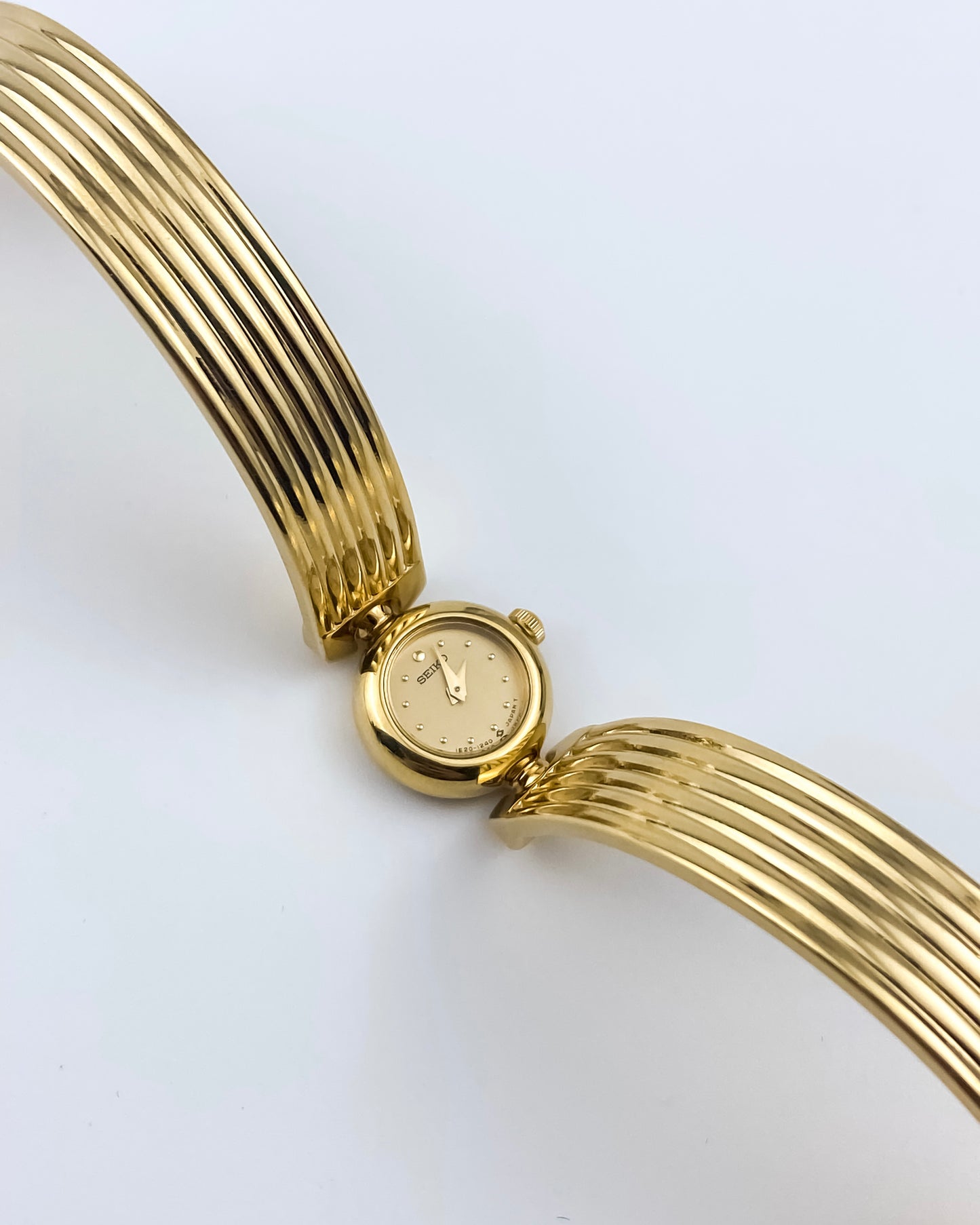 Seiko Vintage Watch Gold Mini Bangle Box & Papers