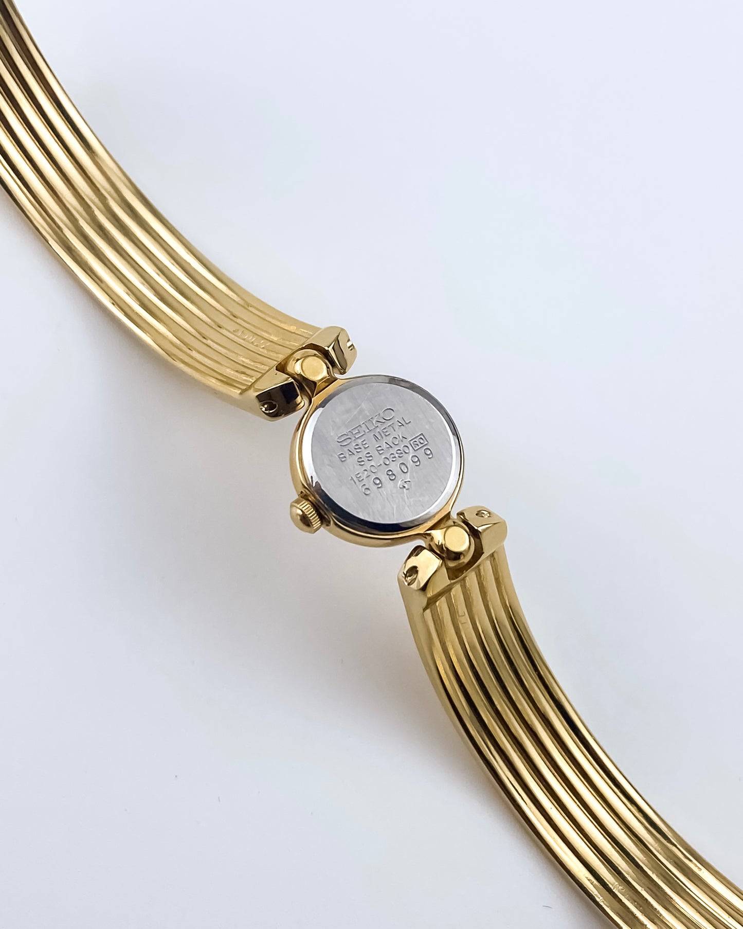 Seiko Vintage Watch Gold Mini Bangle Box & Papers