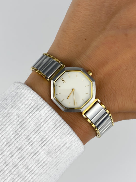 Vintage Yves Saint Laurent Octogonal Dial Watch – 1990s