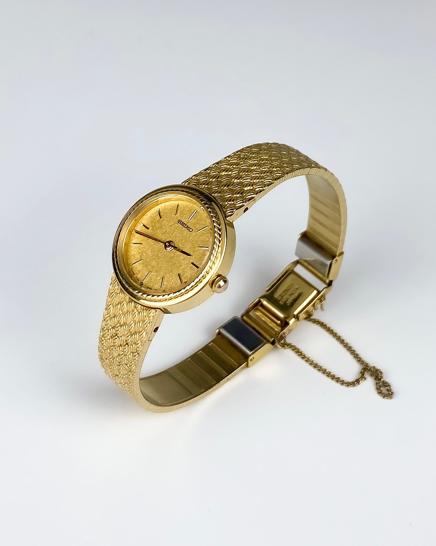 Seiko Vintage Watch Gold Round