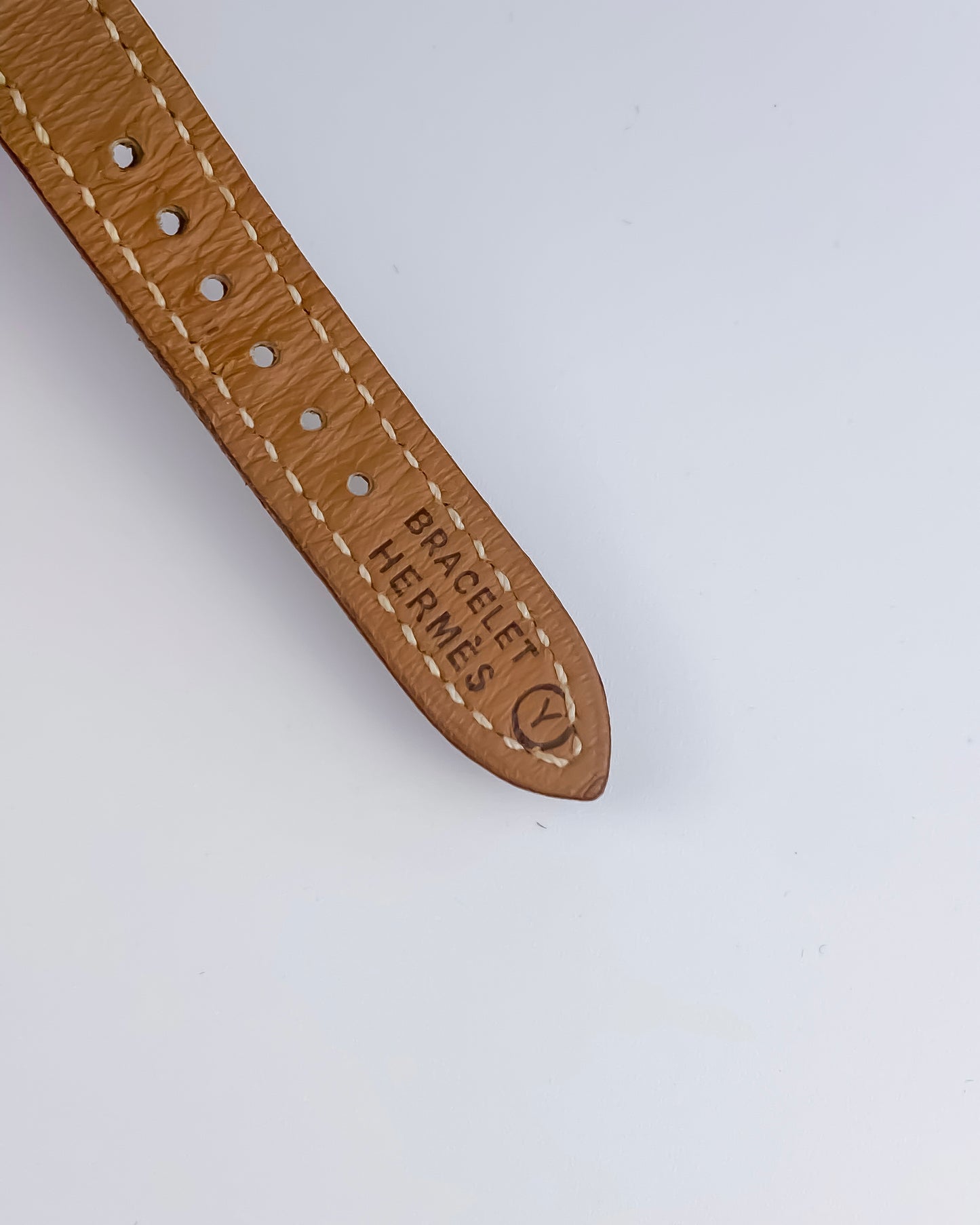 Hermes Kelly Vintage Watch Gold Brown Leather