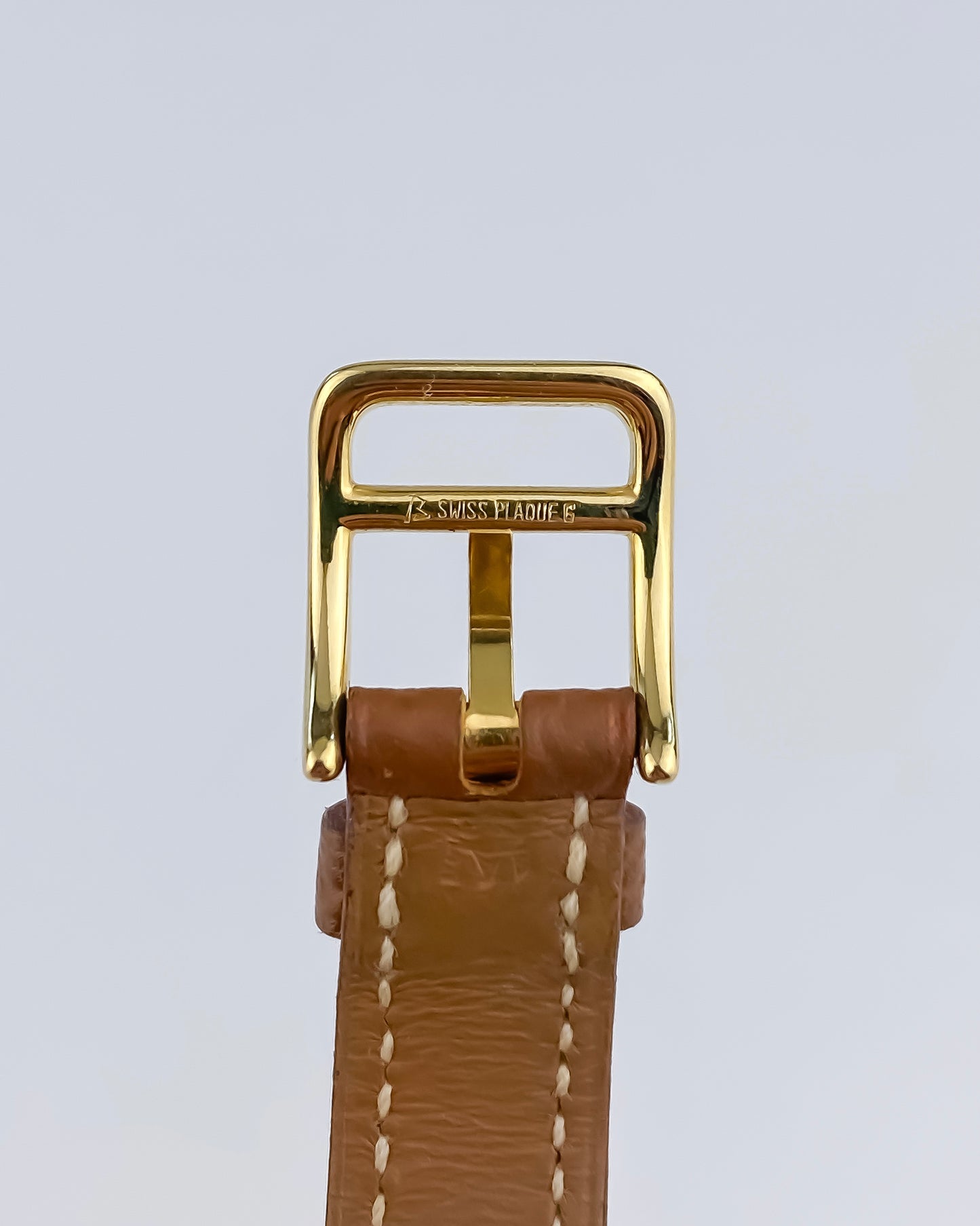 Hermes Kelly Vintage Watch Gold Brown Leather