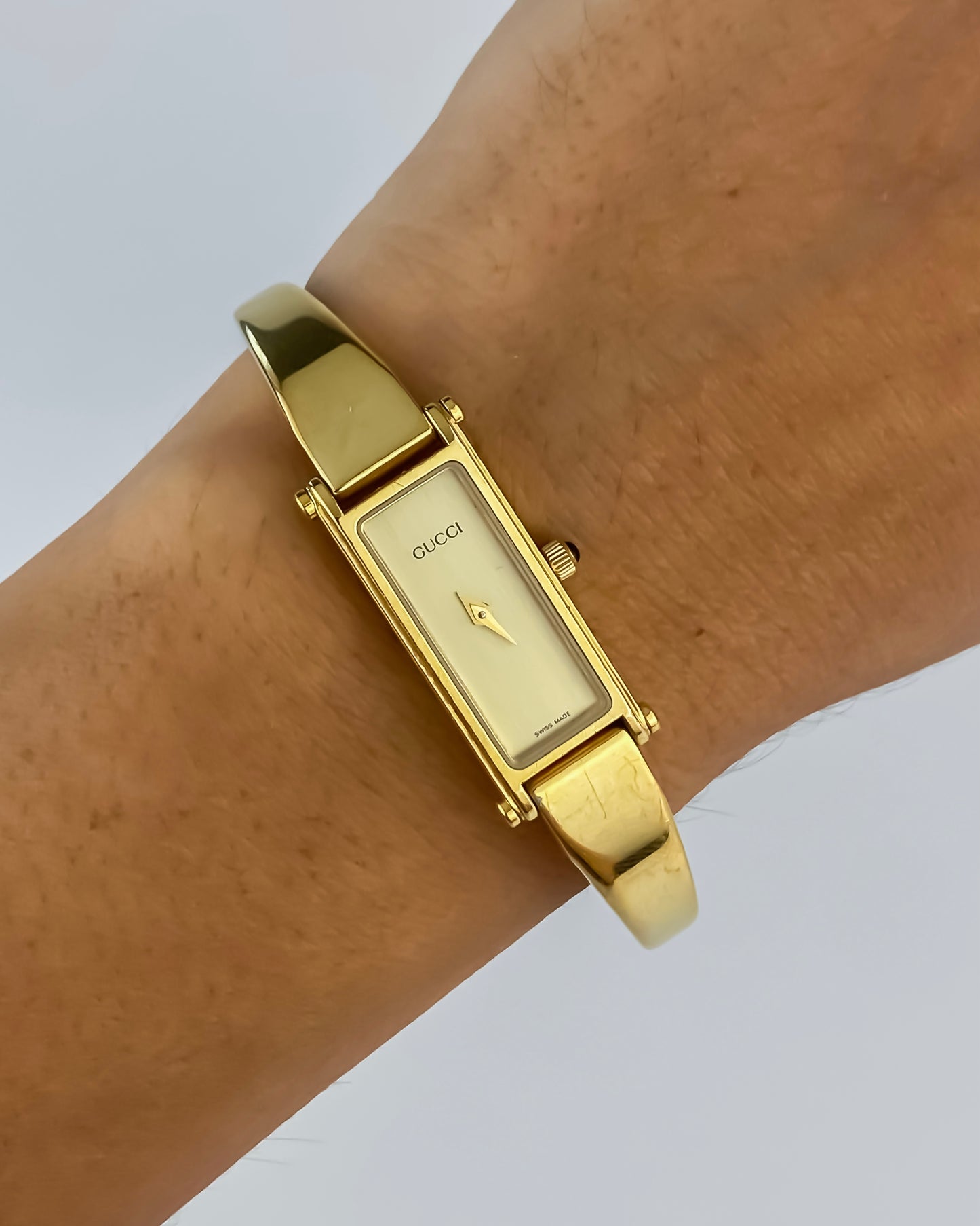 Gucci Vintage Gold Watch Champagne Dial