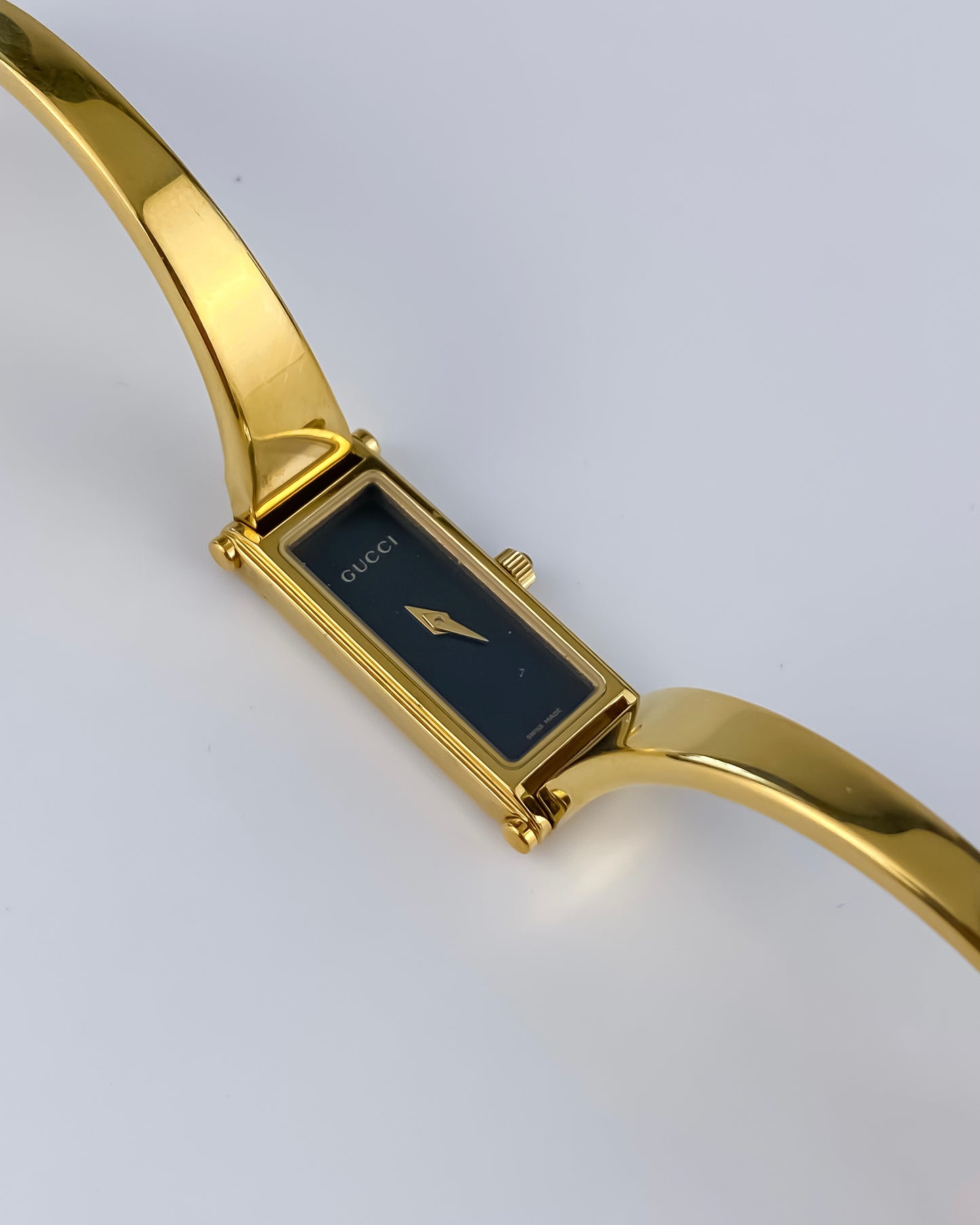 Gucci Vintage Watch Gold 1500L Black Dial