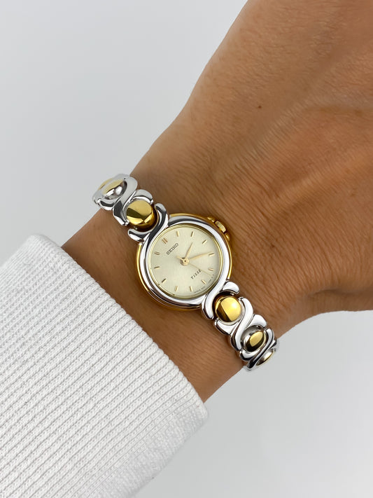 Seiko Tissé Rounds Duo Tone Vintage Watch
