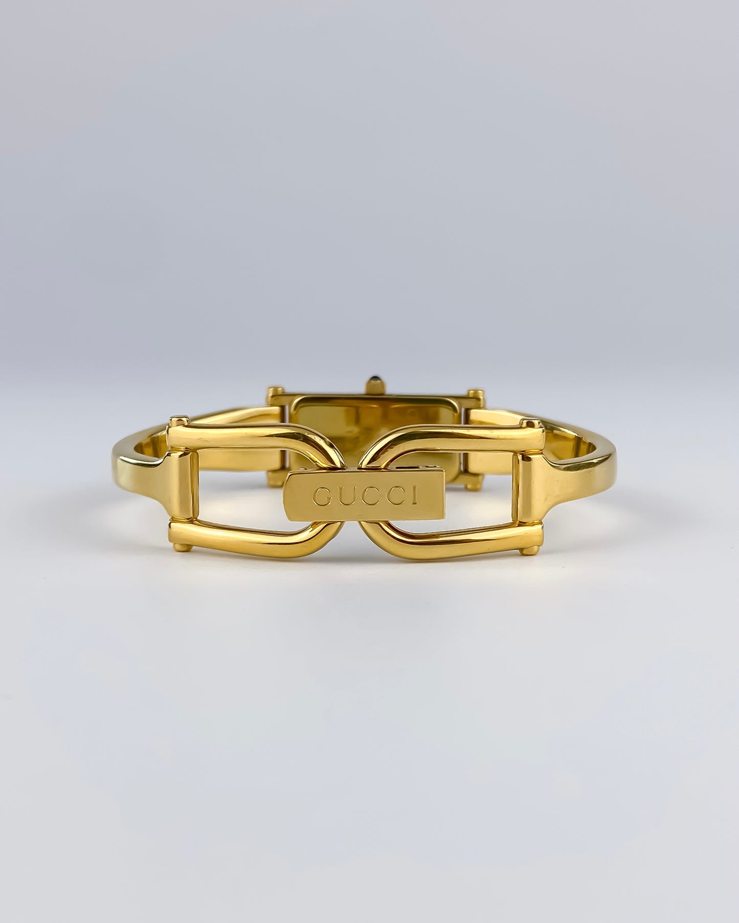 Gucci Vintage Gold Watch Black Dial