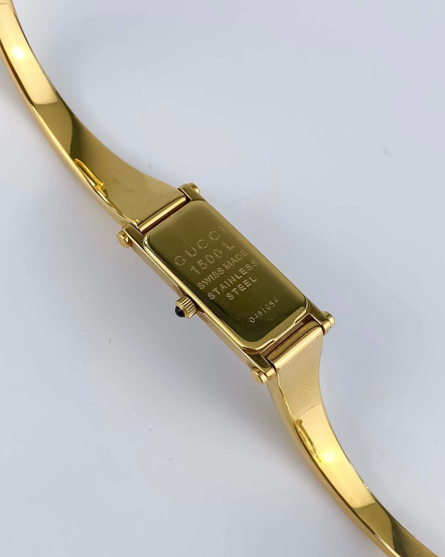 Gucci Vintage Gold Watch Black Dial