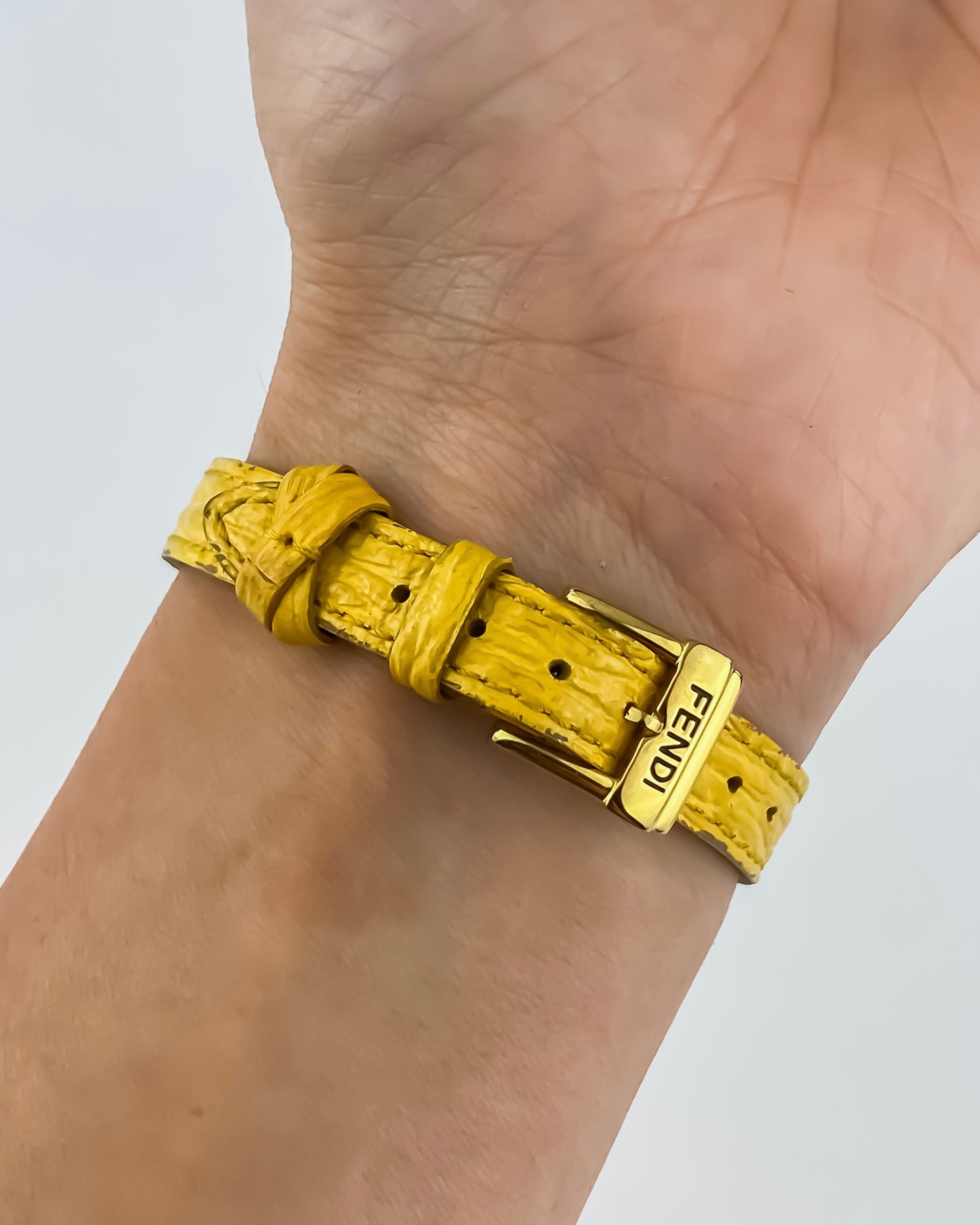Fendi Vintage Gold Watch Interchangeable Bracelets Box Set