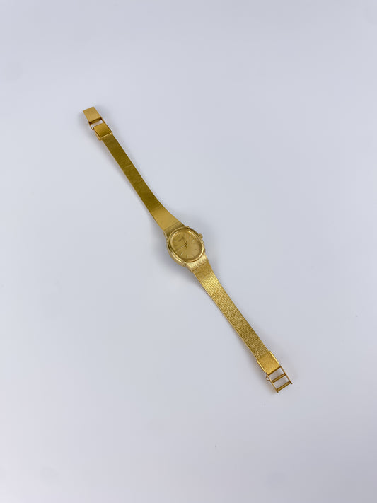 Seiko Vintage Gold Watch Cocktail 80s Mesh Bracelet