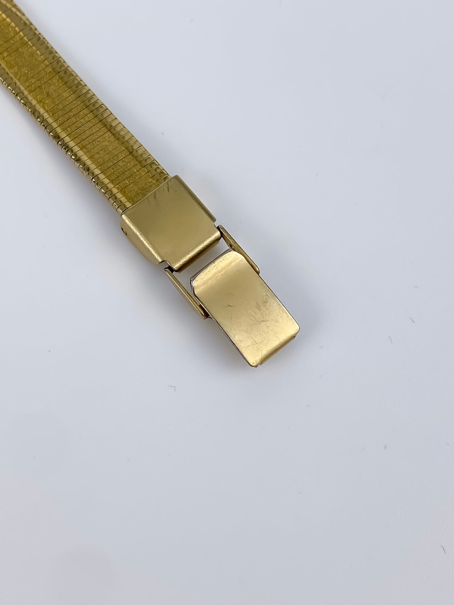 Citizen Vintage Watch Gold Plated Crosshatch Guilloché Bracelet