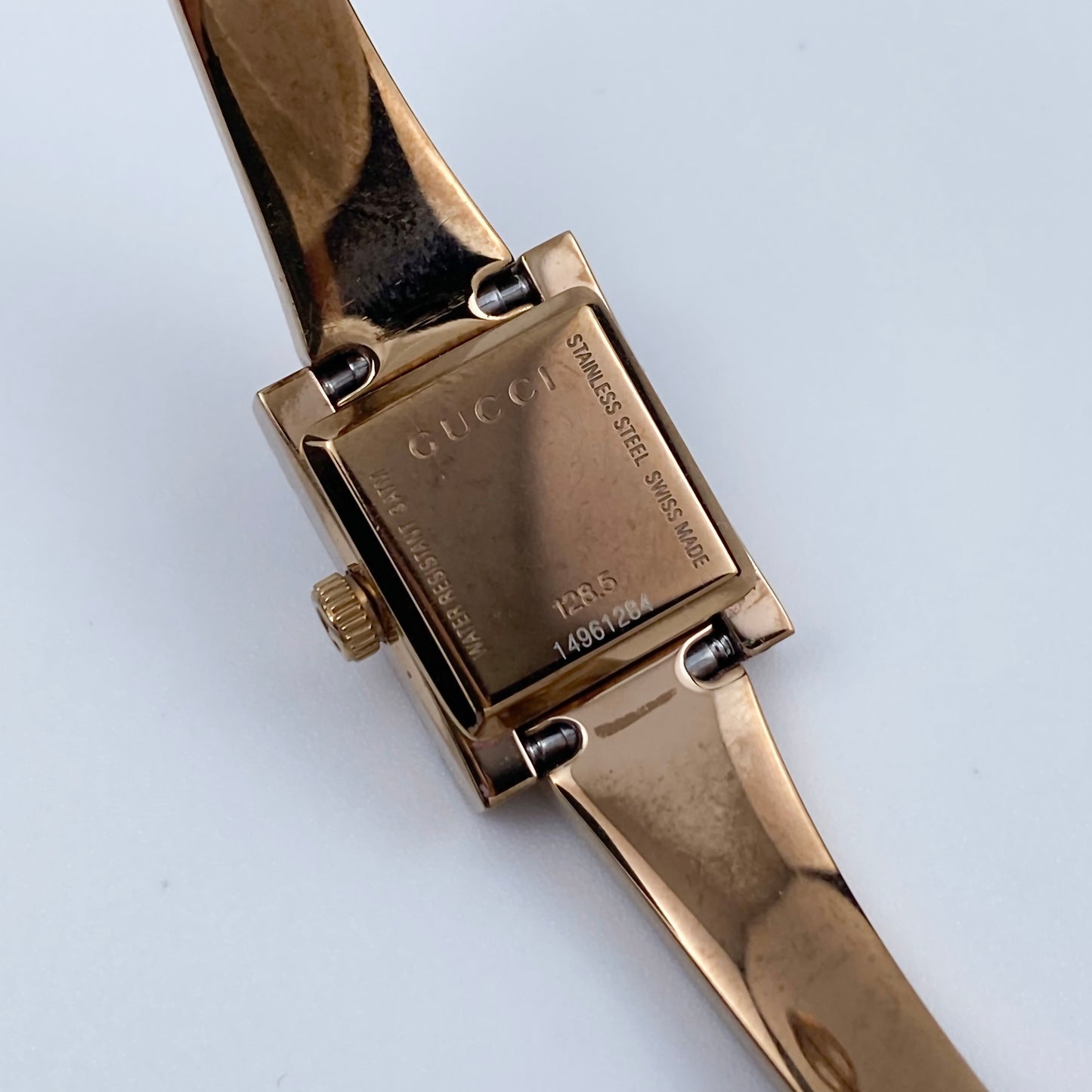 Gucci Rose Gold Watch Rare Vintage Logo Dial