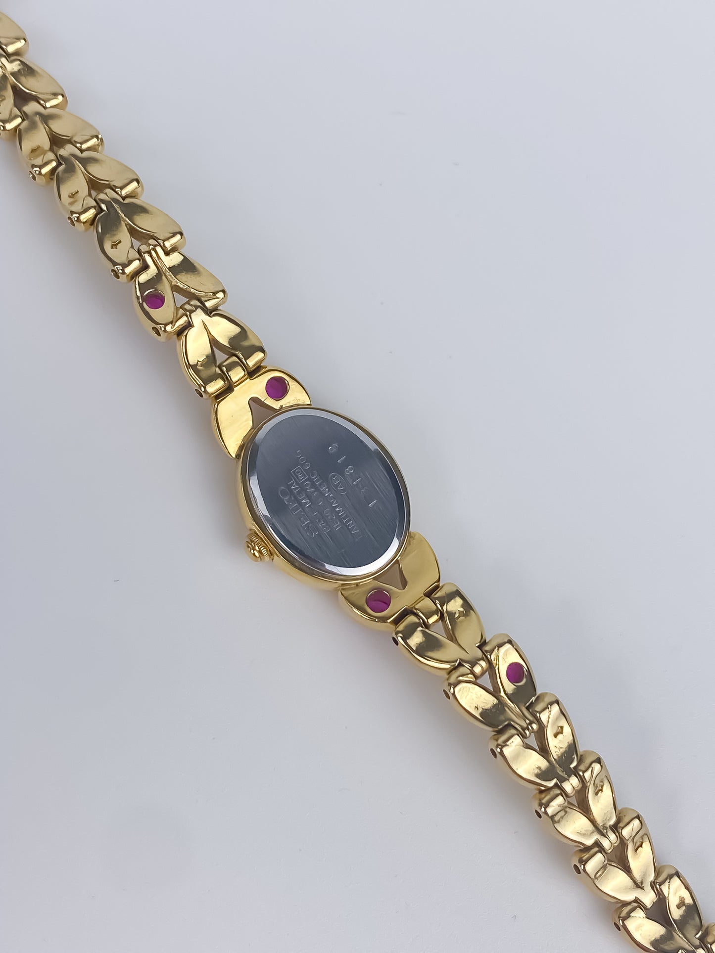 Very Rare Seiko Tissé Watch Rubies & Gold Braided Bracelet