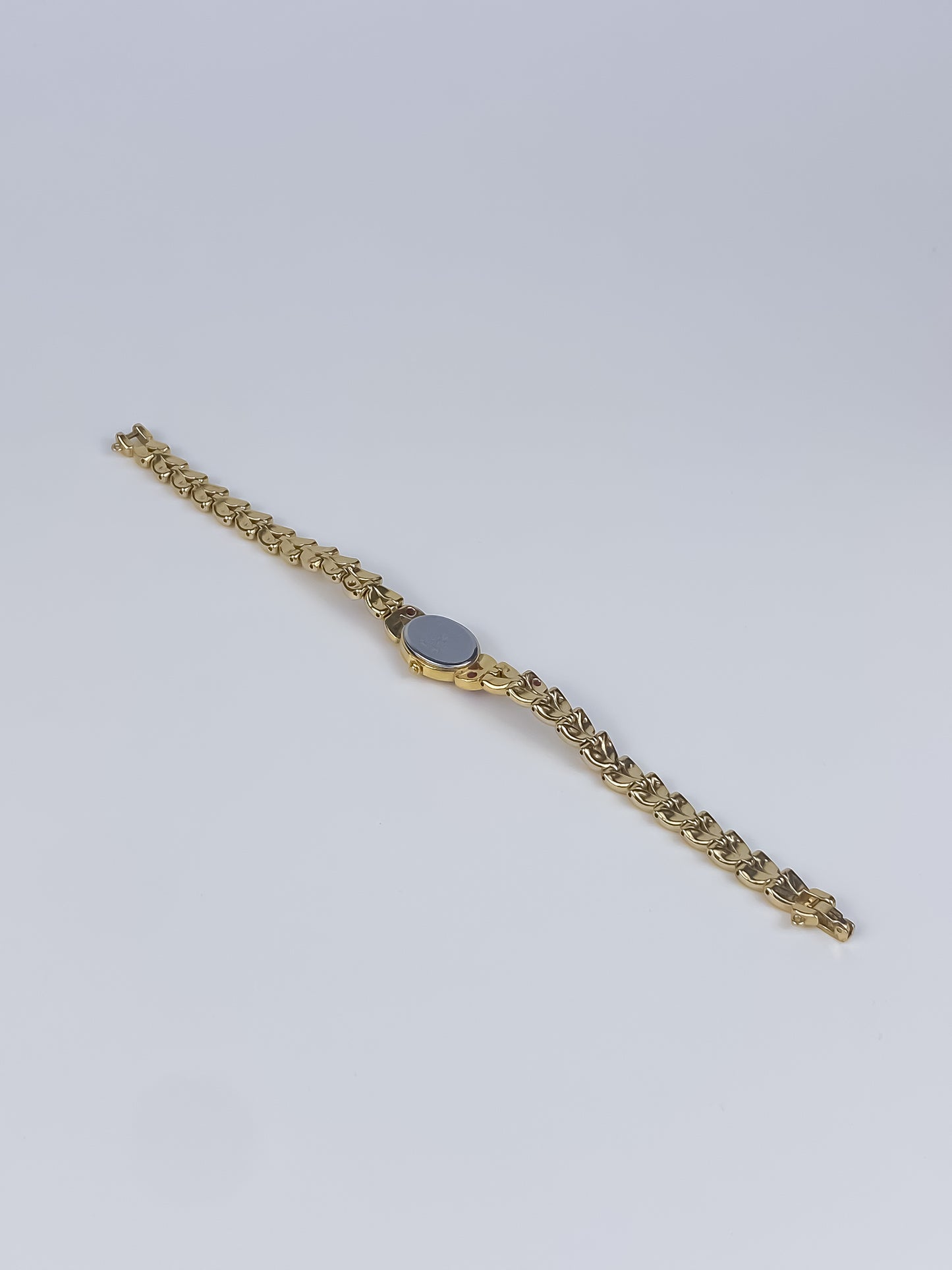 Very Rare Seiko Tissé Watch Rubies & Gold Braided Bracelet
