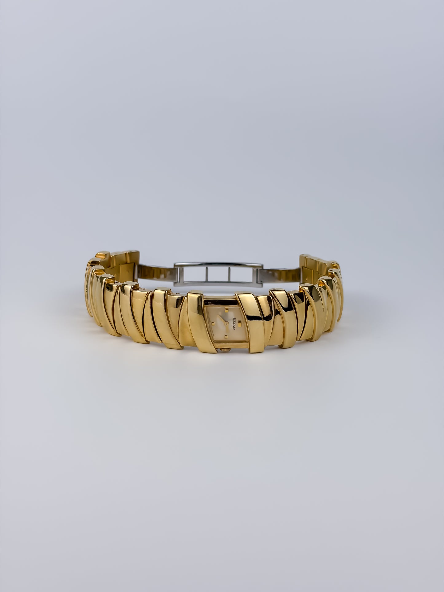 Rare Seiko Asymmetrical Vintage Watch Gold Plated