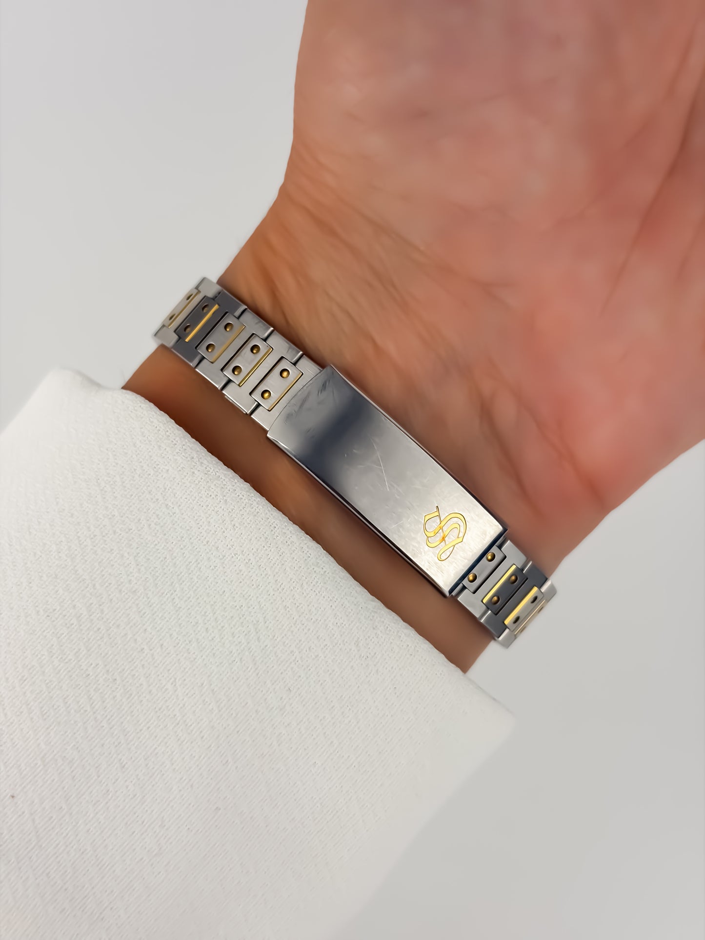 Seiko Hexagonal Santos Vintage Watch Duo Tone