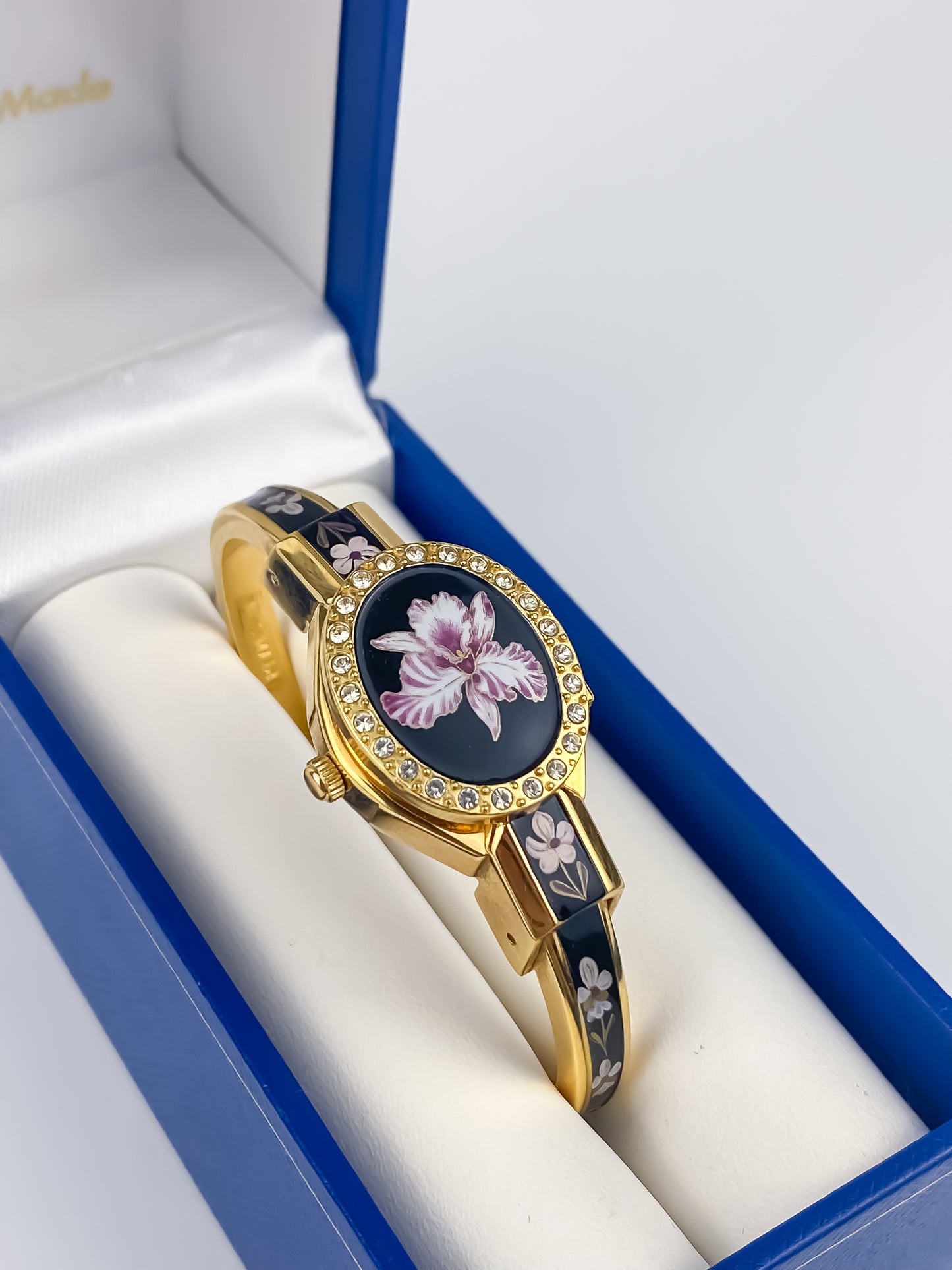 André Mouche Vintage Peek a Boo Watch Black