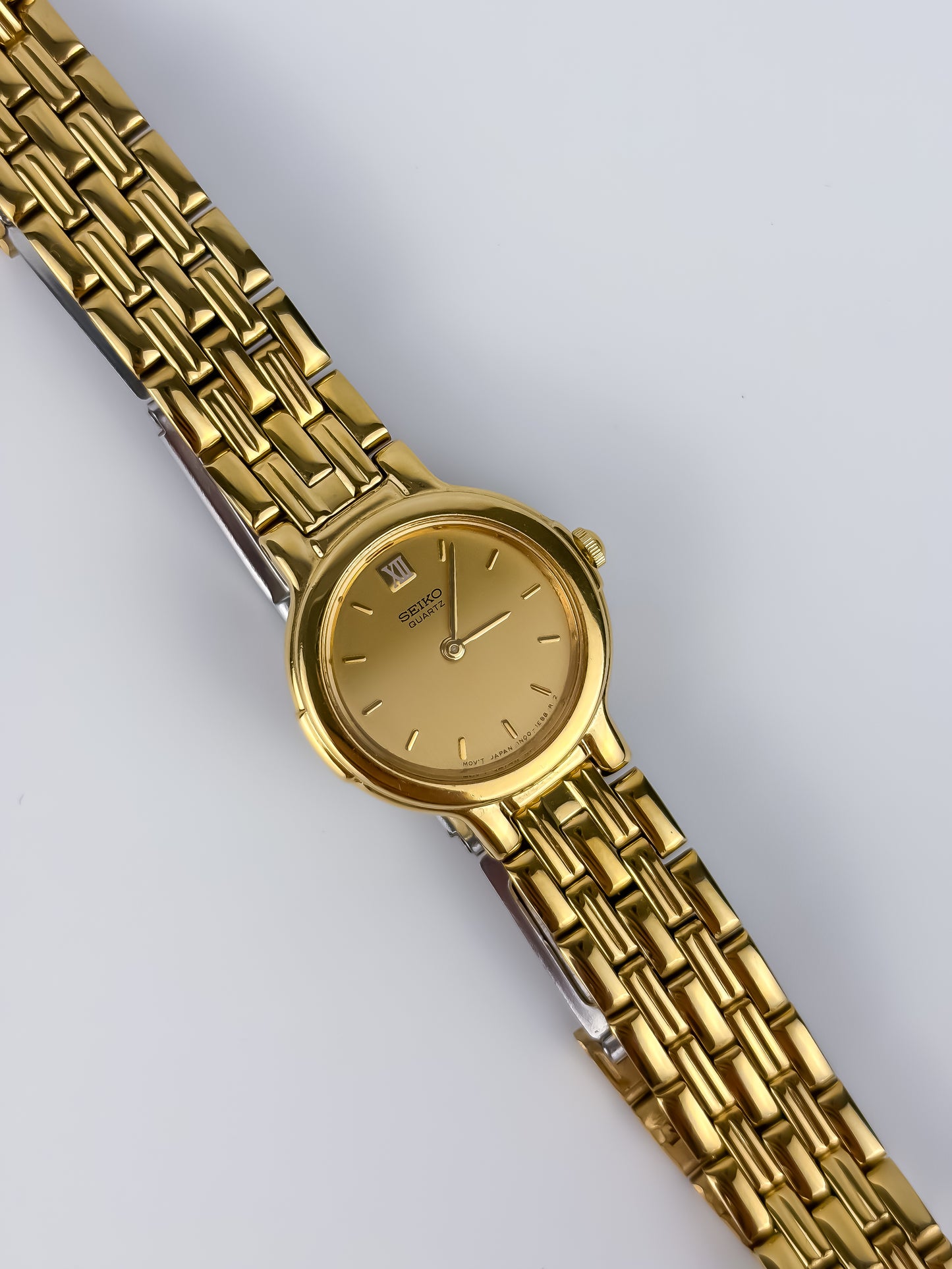 Seiko Round Petite Vintage Watch Gold Plated