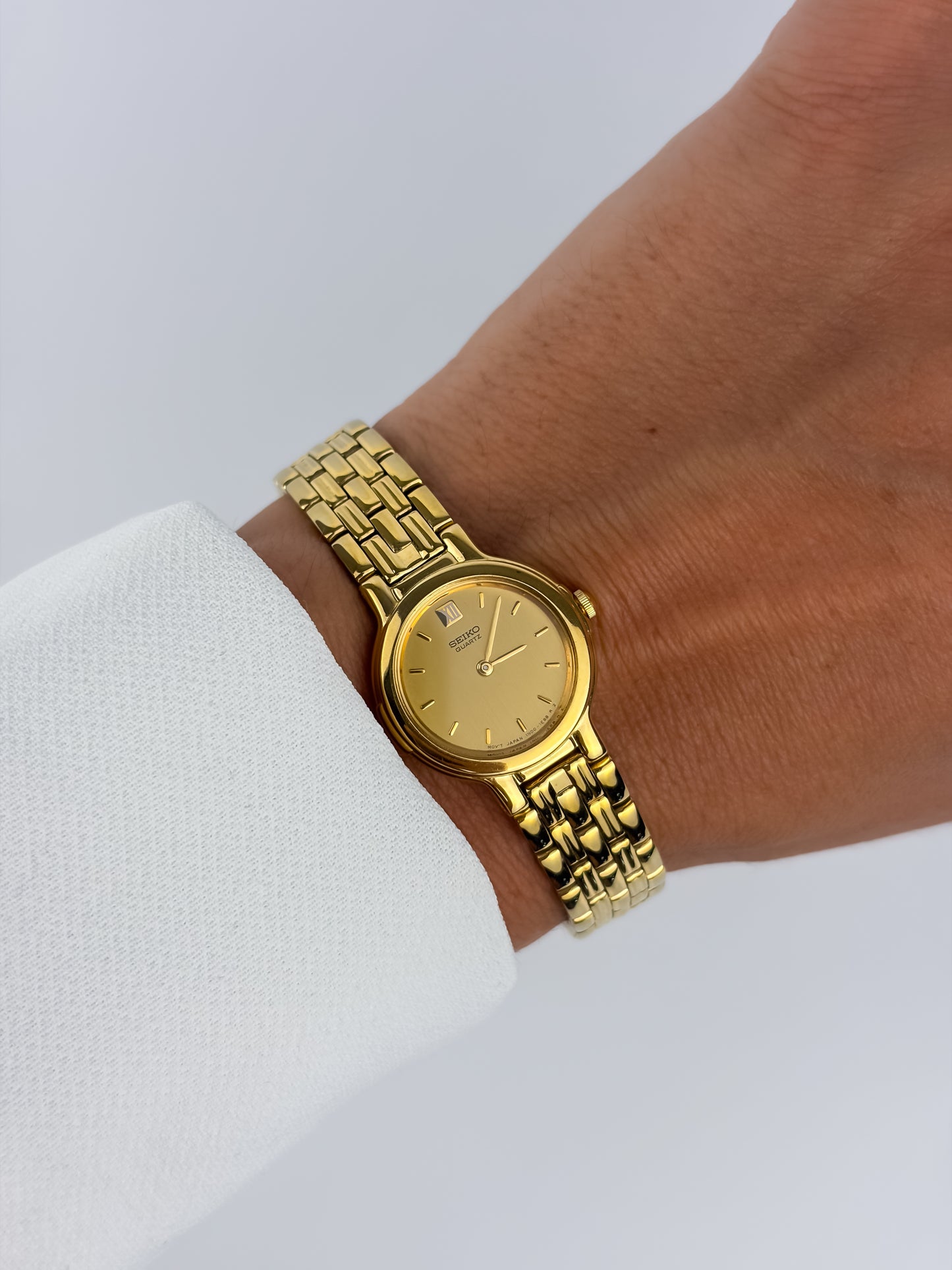 Seiko Round Petite Vintage Watch Gold Plated