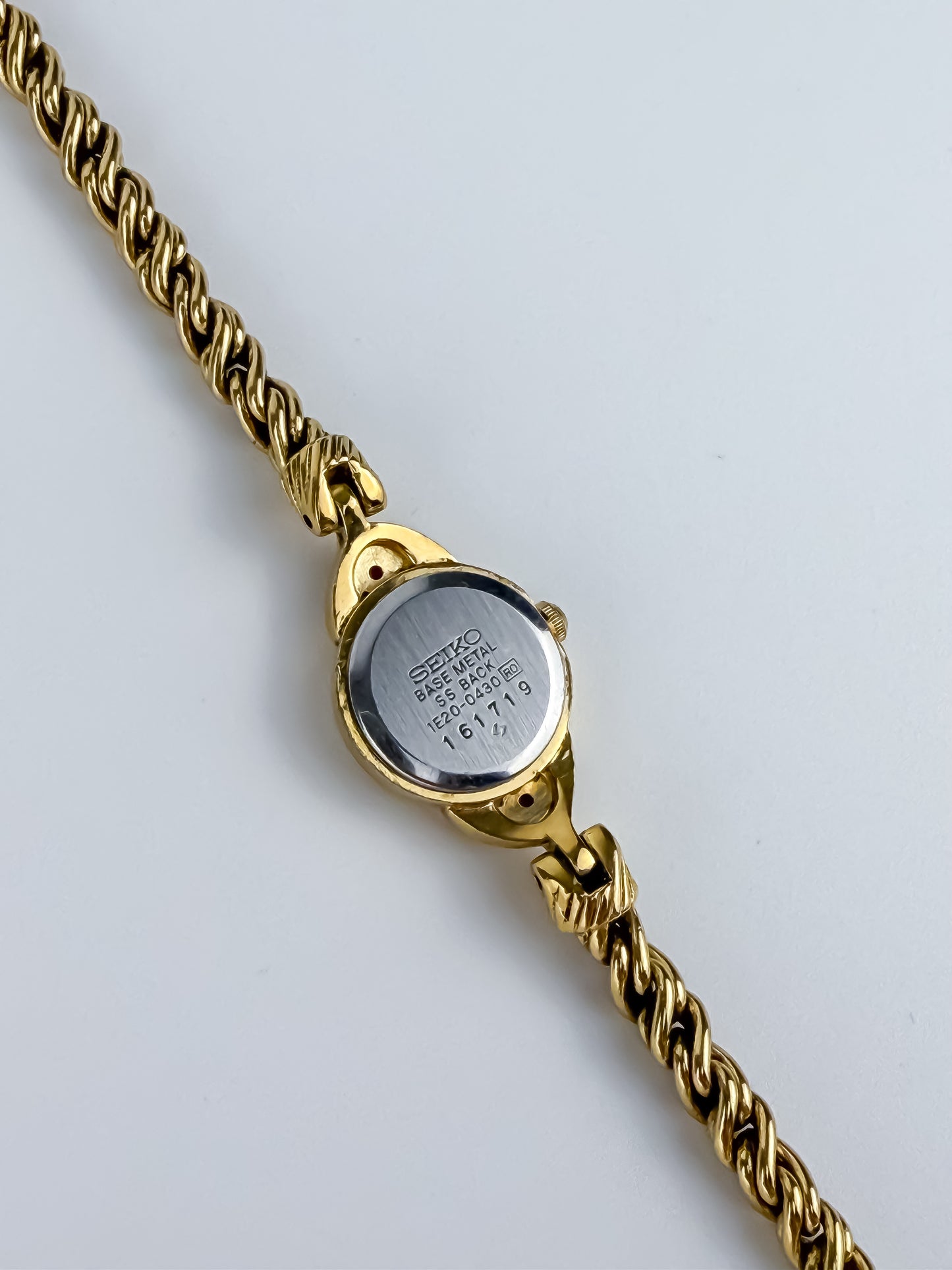 Seiko Jewelry Ruby Vintage Watch Gold Plated Rope