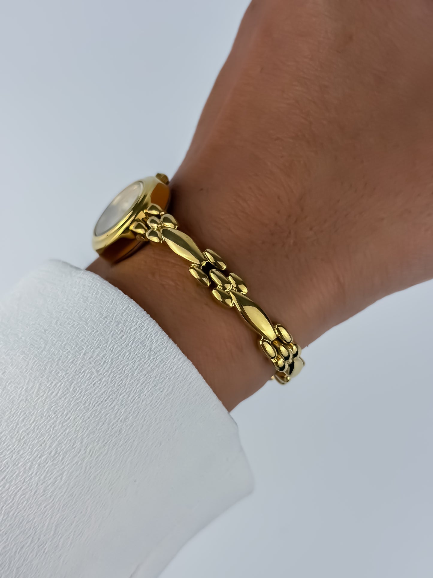 Citizen Fill Gold Vintage Watch Ornate Link Bracelet