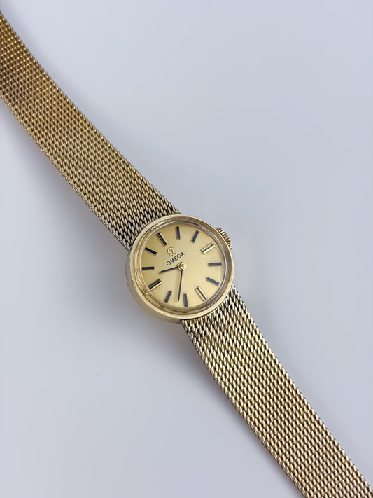 Omega Vintage Ladies Mechanical Watch 14K Gold