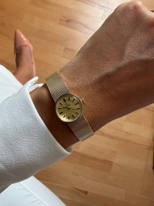 Omega Vintage Ladies Mechanical Watch 14K Gold