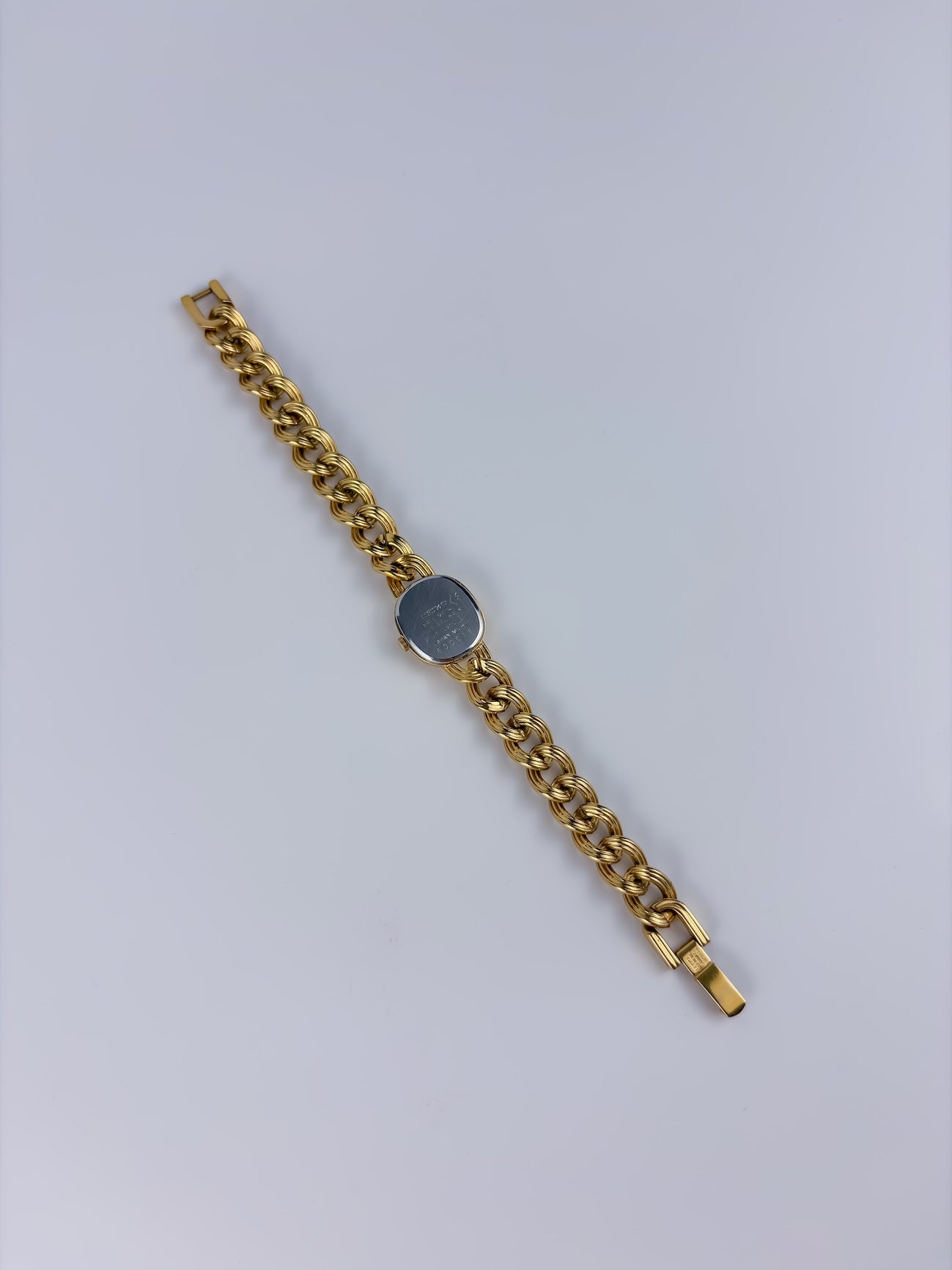 Rare Seiko Vintage Gold Cocktail Watch Chunky Curb Chain