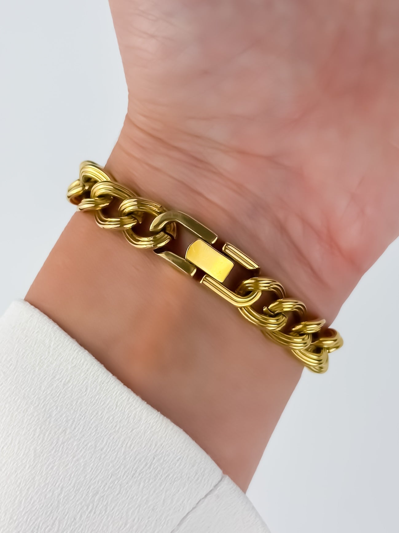Rare Seiko Vintage Gold Cocktail Watch Chunky Curb Chain