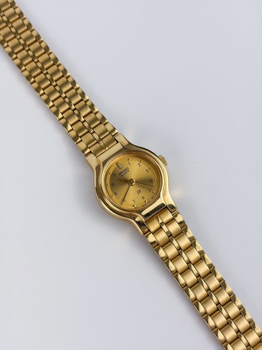 Seiko Vintage Gold Cocktail Watch Oyster Style