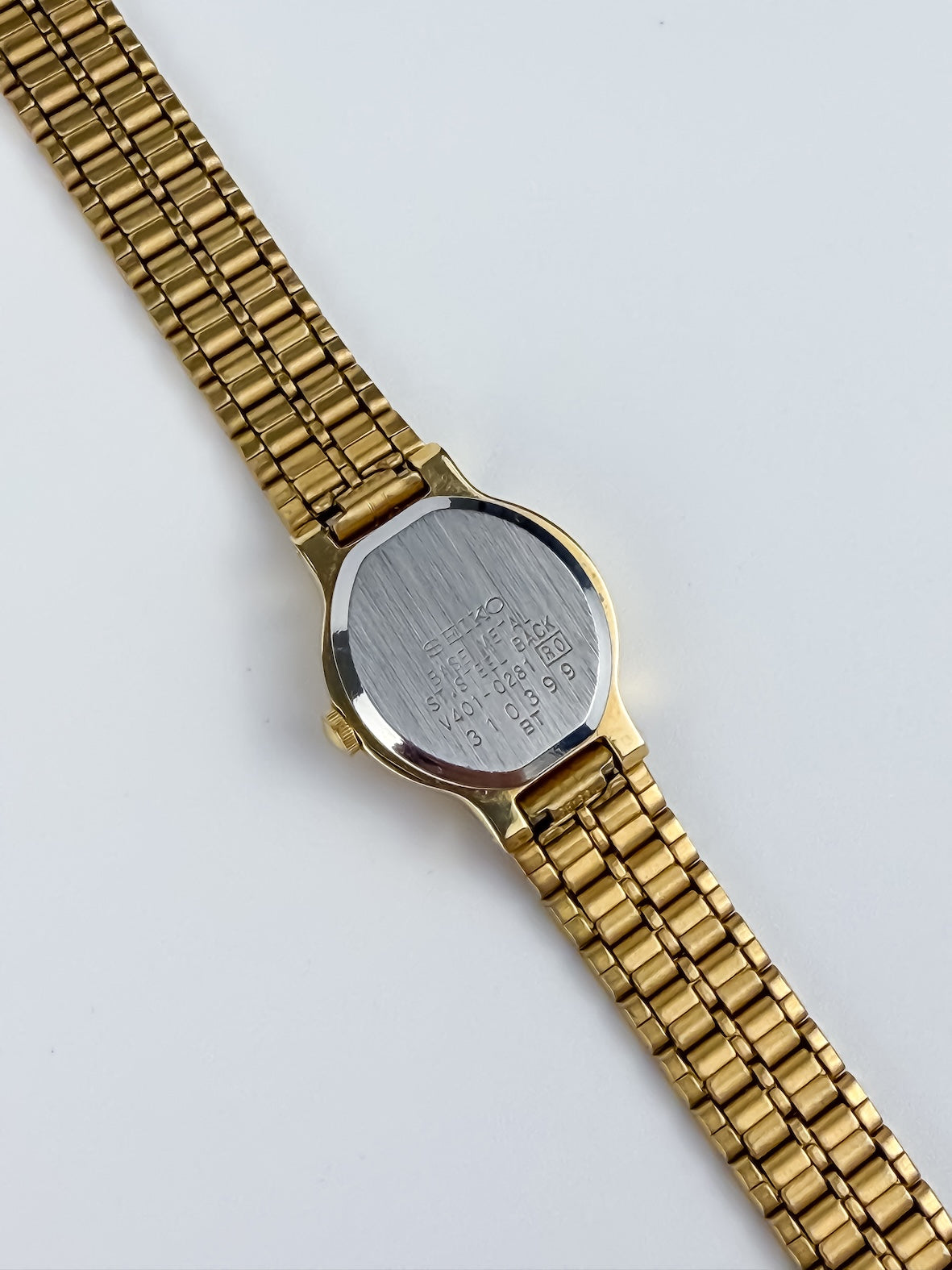 Seiko Vintage Gold Cocktail Watch Oyster Style